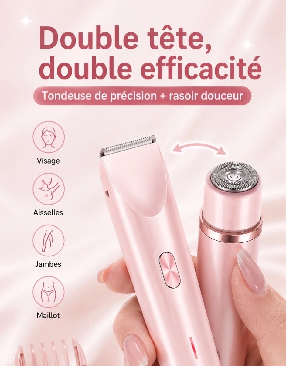 2-in-1 electric shaver, painless hair removal